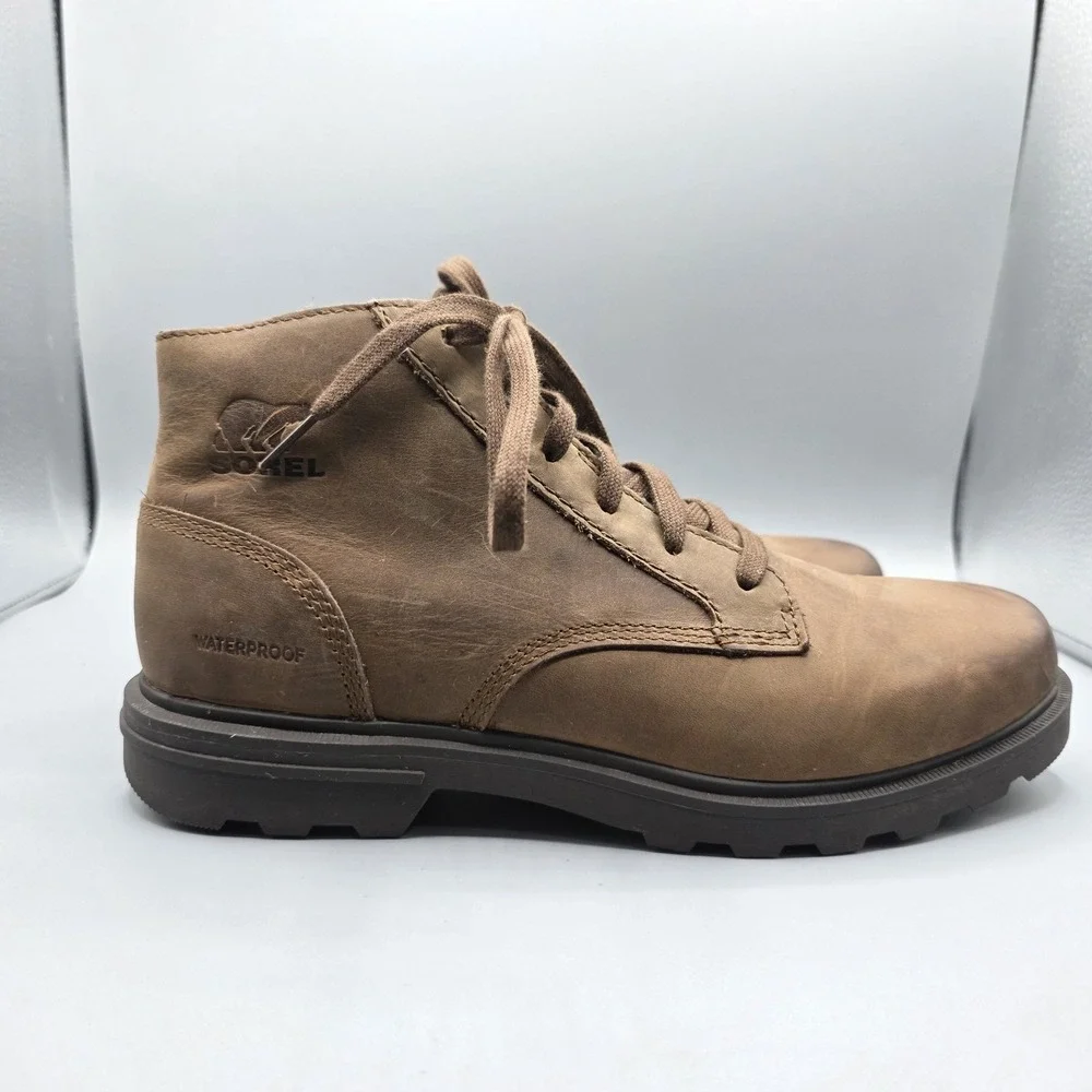 Sorel‎ Madson Chukka Boots Mens 8 Brown Leather Comfort Waterproof Lace Up